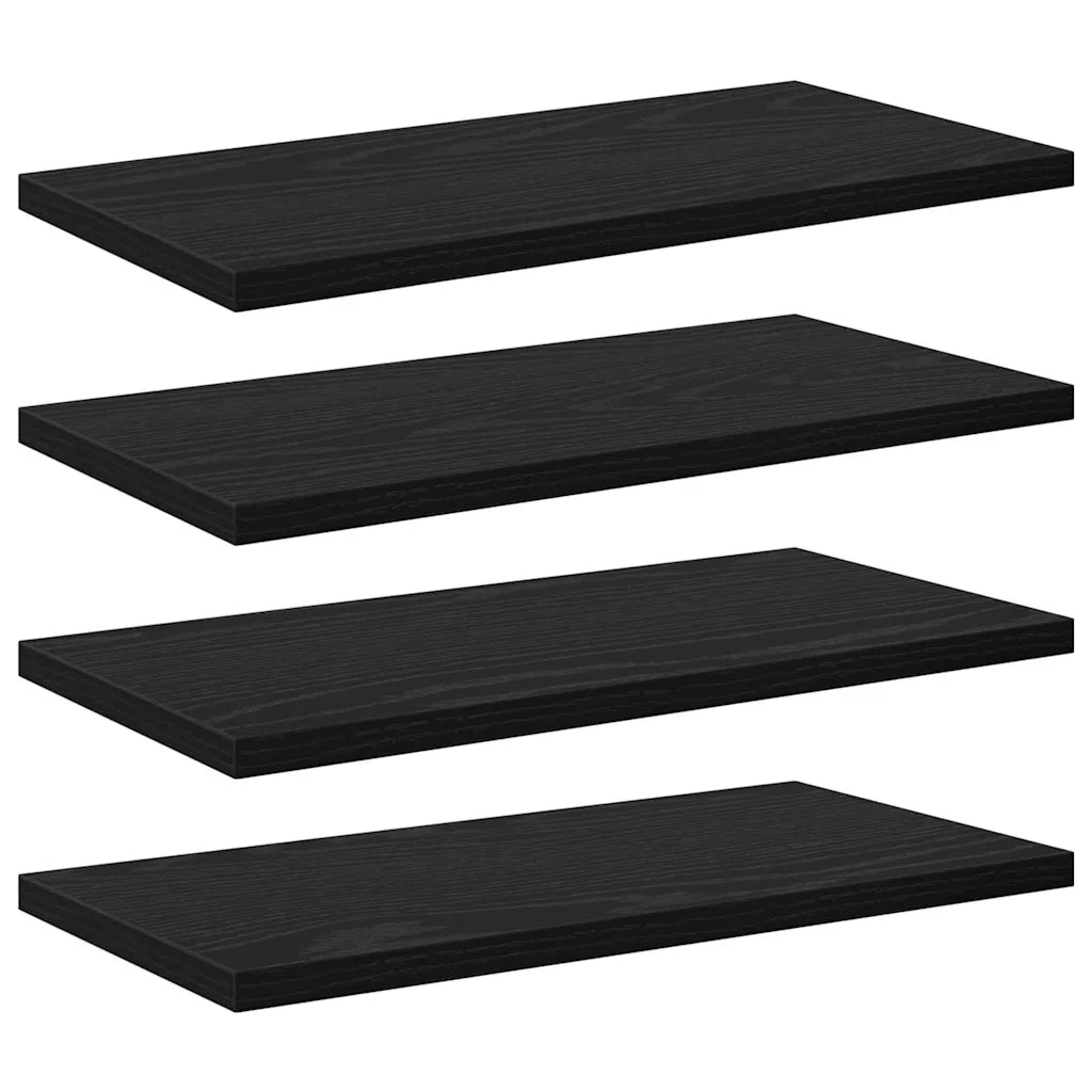 Scaffale 4 pcs Nero 40 x 20 x 1,5 cm Legno multistrato 875046