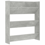 Scarpiera | Mobile per scarpe a Muro Grigio Cemento 80x18x90cm in Legno Multistrato