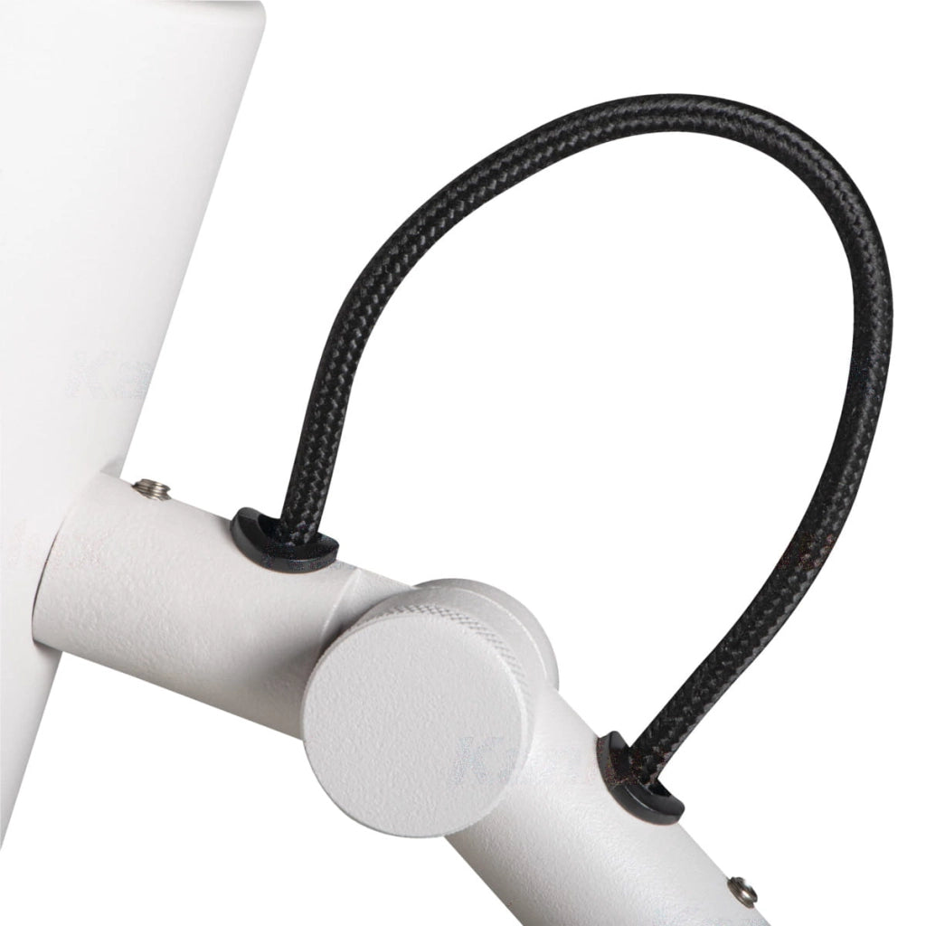 Lampada da tavolo AGZAR bianca metallo E14 5W Kanlux