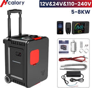 Trolley Standkachel HC-A04 - 12V/24V & 110-220V 5-8KW - Regolazione tramite App Bluetooth - Colore Rosso