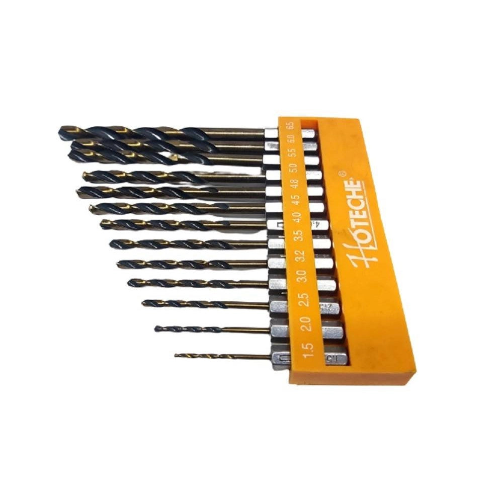 Trade Shop - Set 13 Punte Esagonale Trapano Avvitatore Inserti Titanio Attacco 1/4" 1,5-6,5mm -