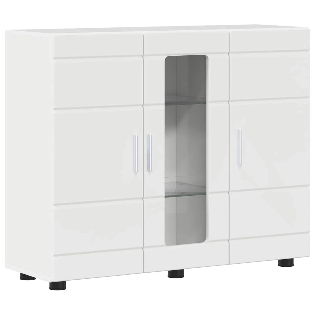 Armadio in Legno Bianco Lucido 88,5 x 30,5 x 73 cm 880305
