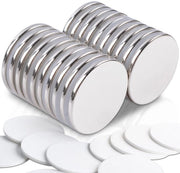 FPMYB 20 pezzi di forti magneti 25x2mm, magneti di neodimio forti piccoli magneti adesivi, magneti rotondi forti per frigorifero, tabella magnetica, lavagna bianca, foto, cucina, magazzino, ufficio, fai da te