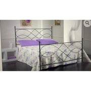 Letto matrimoniale ferro battuto Margherita colore antracite