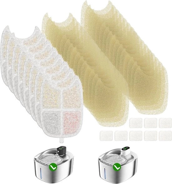 Set di 8 Filtri per Fonte d'Acqua da 4L - Acciaio Inossidabile con Multi-Filtrazione - Compatibile con Modello FS10pro