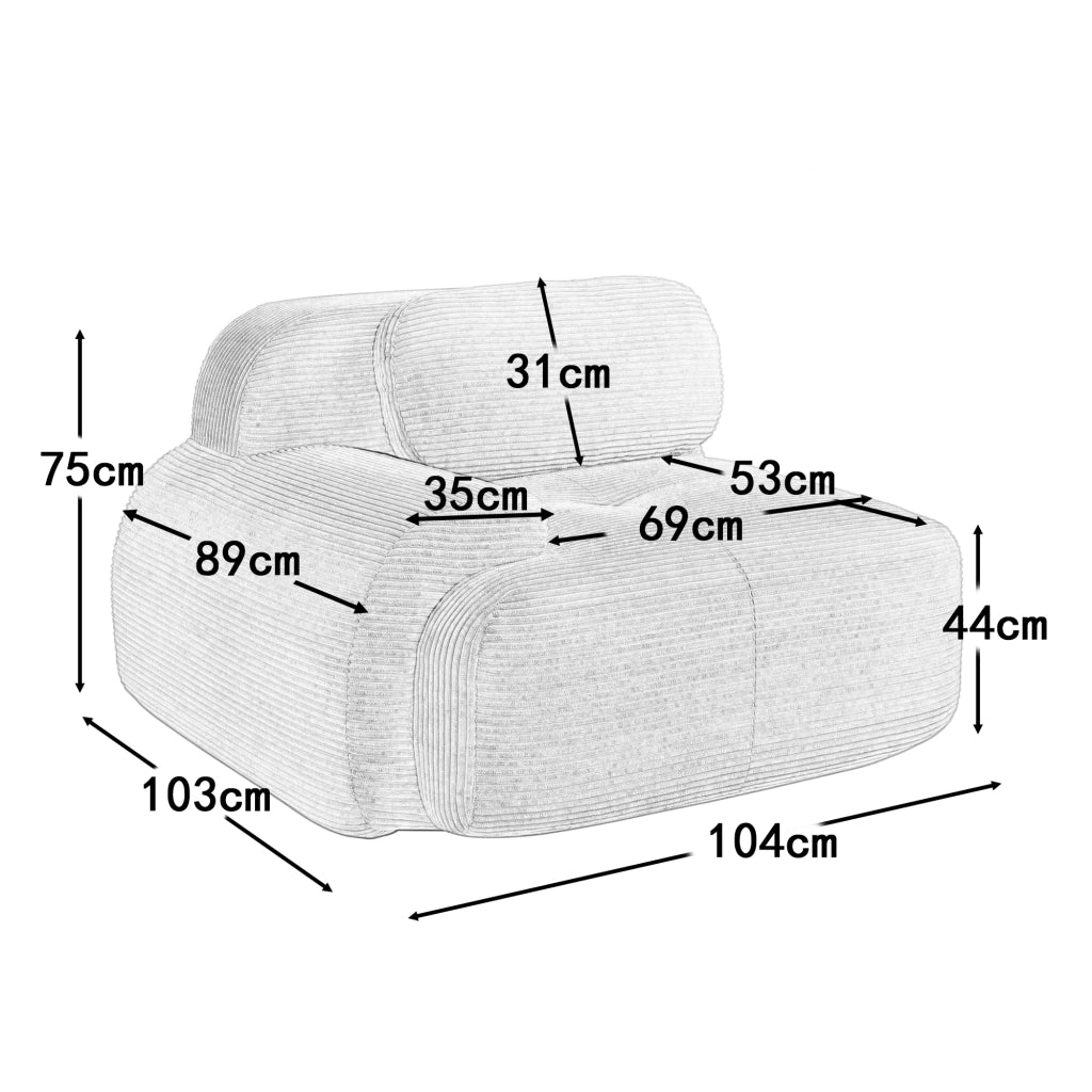 Divano angolare Hamlet LSF - Zephmum - Tessuto corda beige