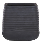 Vaso per piante grande in poliresina nera da esterno quadrato da Giardino 50 x 49 cm resistente ai raggi UV
