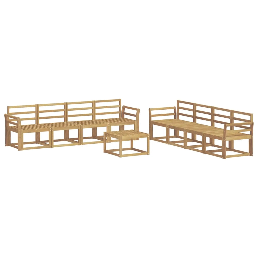 Set di divani da esterno 9 pcs Bianco 59 x 59 x 37 cm 3387418