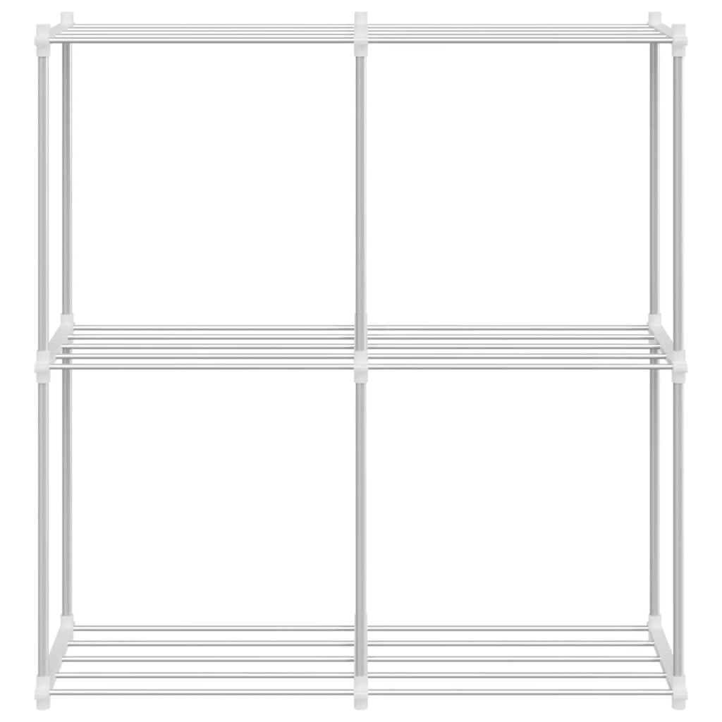 Mensola tubolare Bianco 86 x 27 x 90 cm Alluminio 42020136