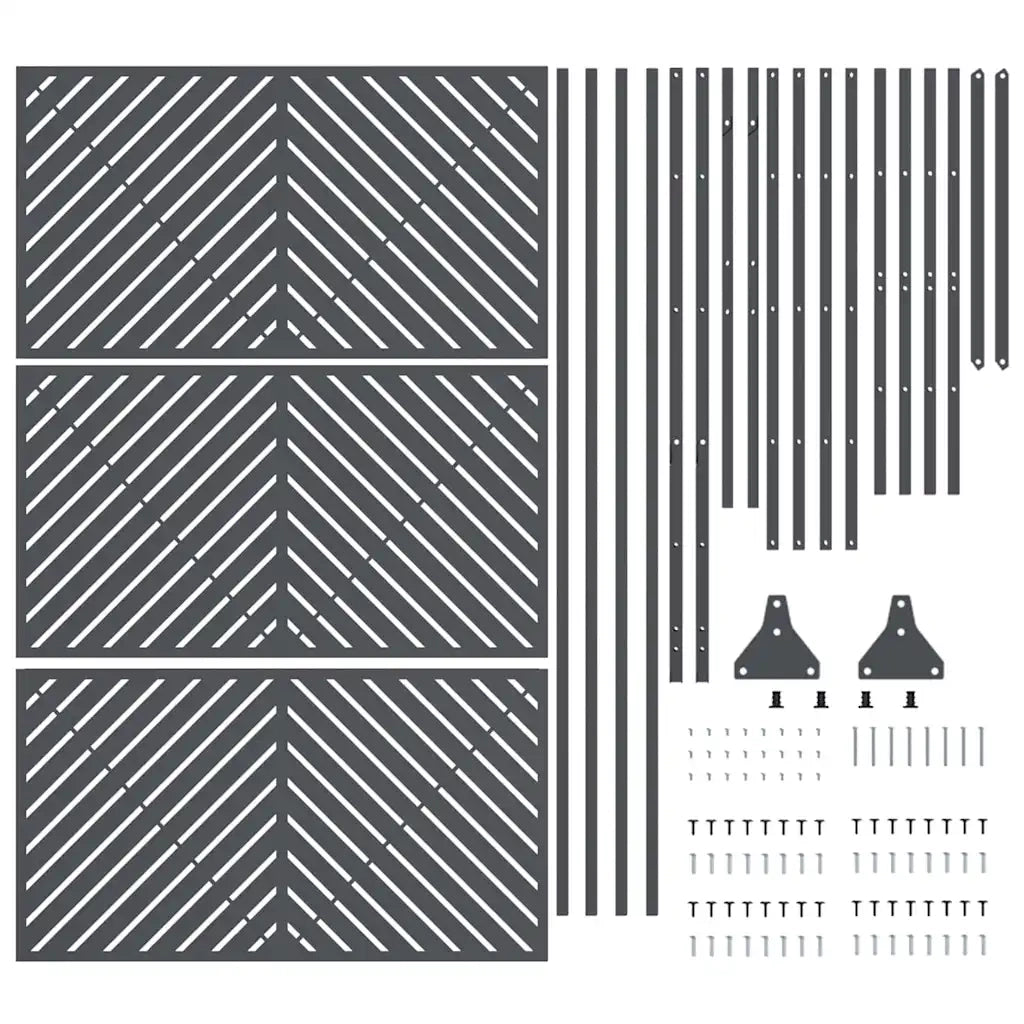 Schermo per Privacy Antracite 100 x 50 x 180 cm Acciaio CFW1500780