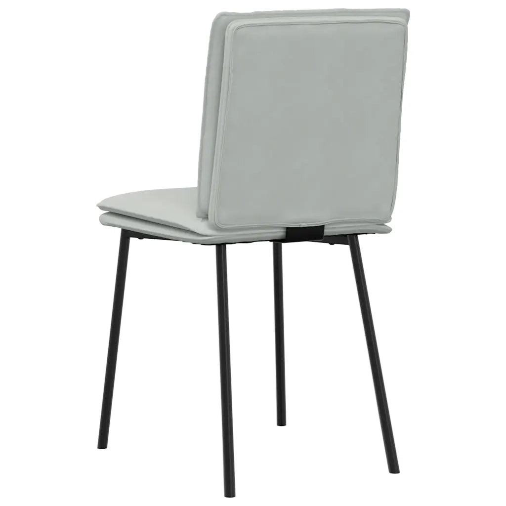 Sedie da Pranzo 6 pz Grigio Chiaro in Velluto
