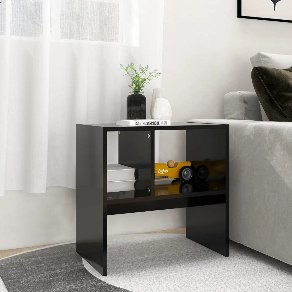 Tavolino Nero 50x30x50 cm in Legno Multistrato 803021