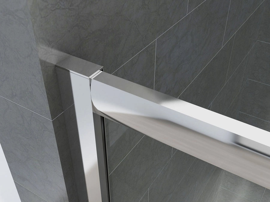 Box doccia quadrato scorrevole due lati 90x90 h190cm, cristallo trasparente 6mm Markos