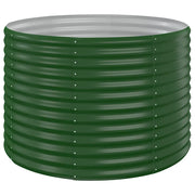 Fioriere | Cassetta per fiori | Letto Giardino Acciaio Zincato 100x100x68 cm Verde