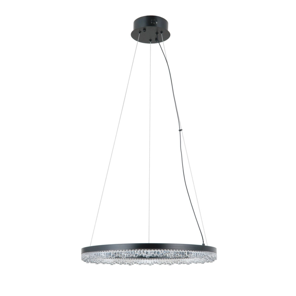 Lampada sospesa LED anello nero 22W Barlo Italux