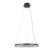 Lampada sospesa LED anello nero 22W Barlo Italux