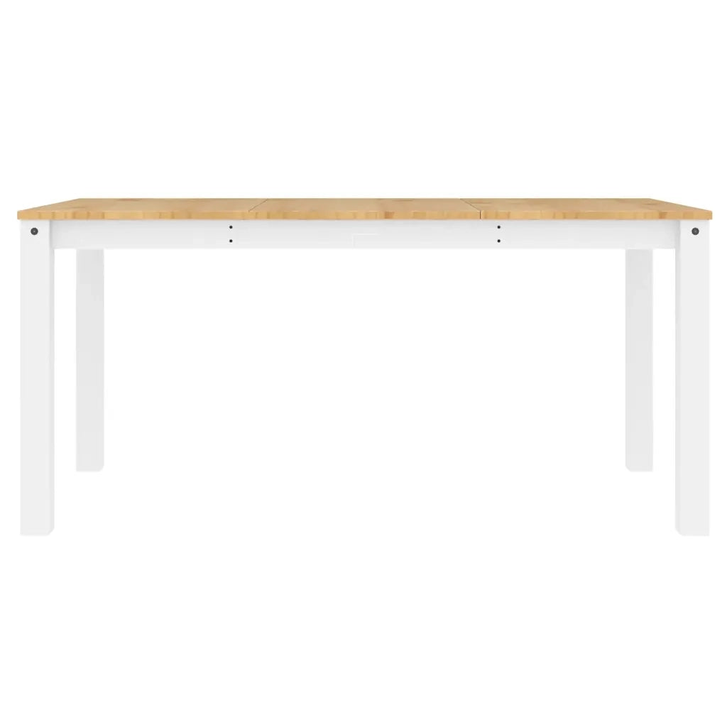 Tavolo da Pranzo PANAMA Bianco 160x80x75 cm Legno Massello Pino 4005707