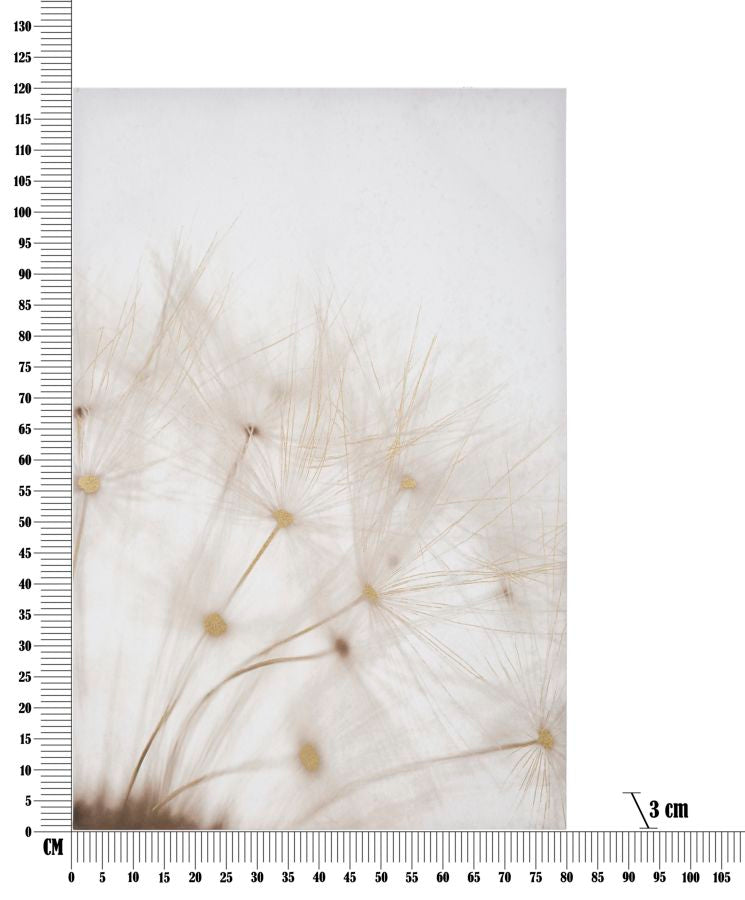 Stampa Dipinta Tin 80x3x120 cm in Legno e Tessuto