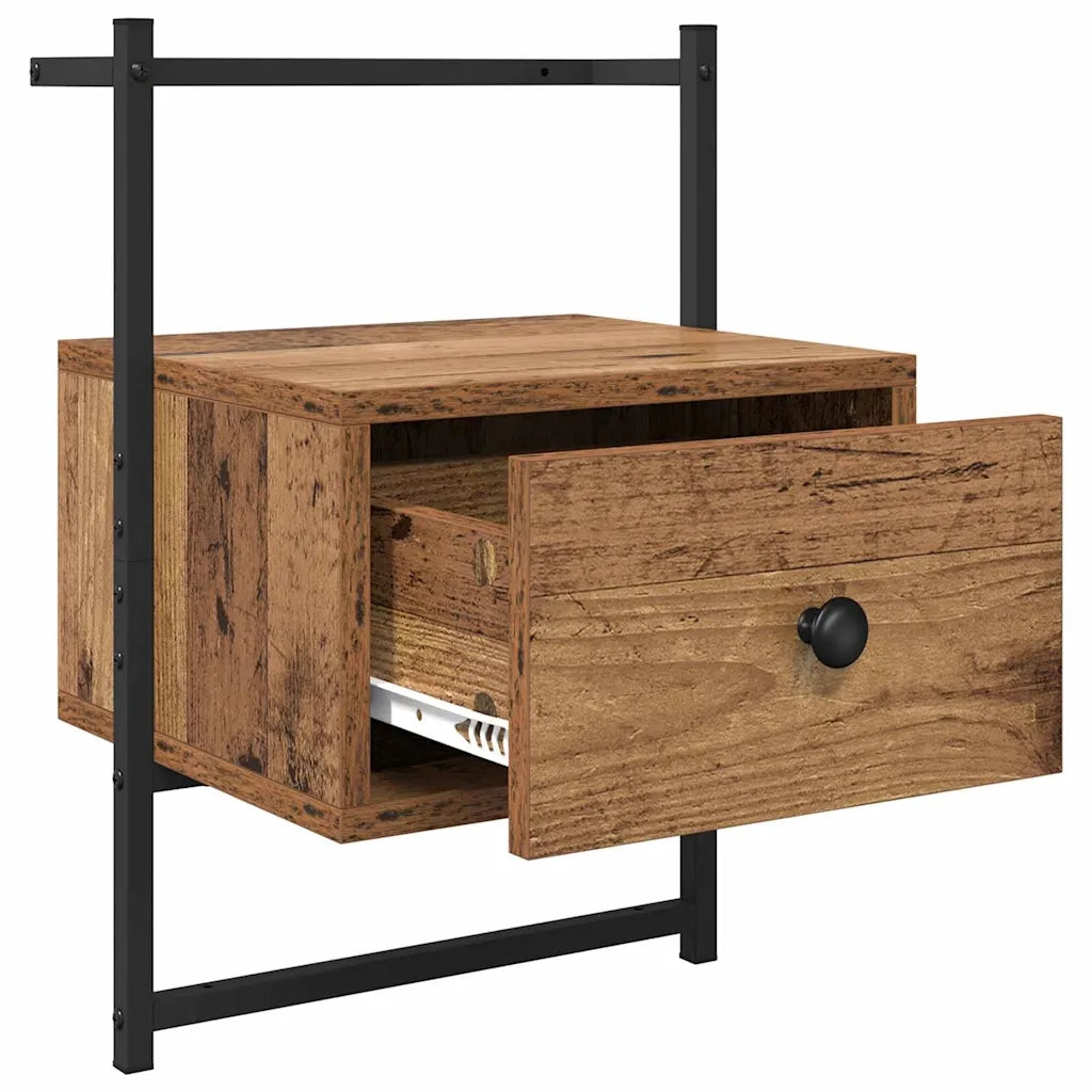 Armadio da Notte con cassetto Legno vecchio 35 x 30 x 51 cm 882163