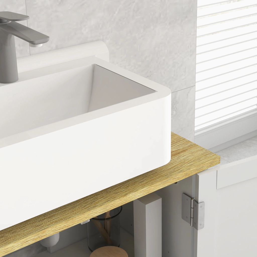 Mobile Bagno Sottolavabo con Ripiano ¨C Zephmum ¨C Bianco 60x30x60 cm