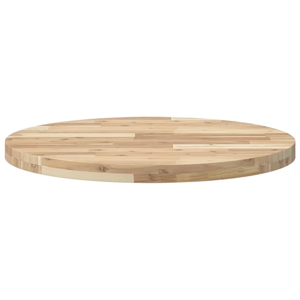 Piano Tavolo Rotondo Ø70x4 cm in Legno Massello di Acacia 4008691