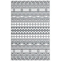 Tappeto da Esterno Reversibile con Motivo Geometrico e Borsa Inclusa, 182x274 cm, Grigio e Bianco