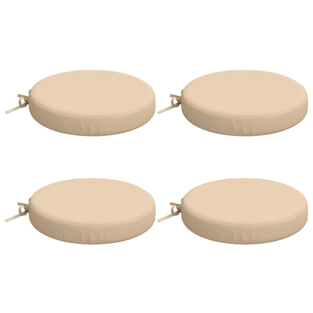 Cuscini per Sedia in 4 Pezzi SOEST 4 pz 100% Poliestere Crema 946336