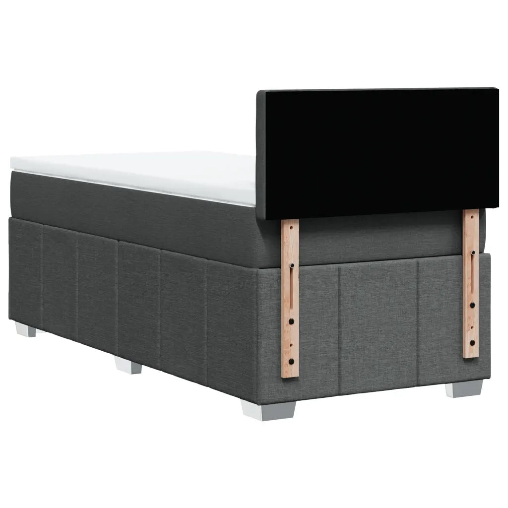 Giroletto a Molle con Materasso Grigio Scuro 90x190 cm Tessuto 3289238
