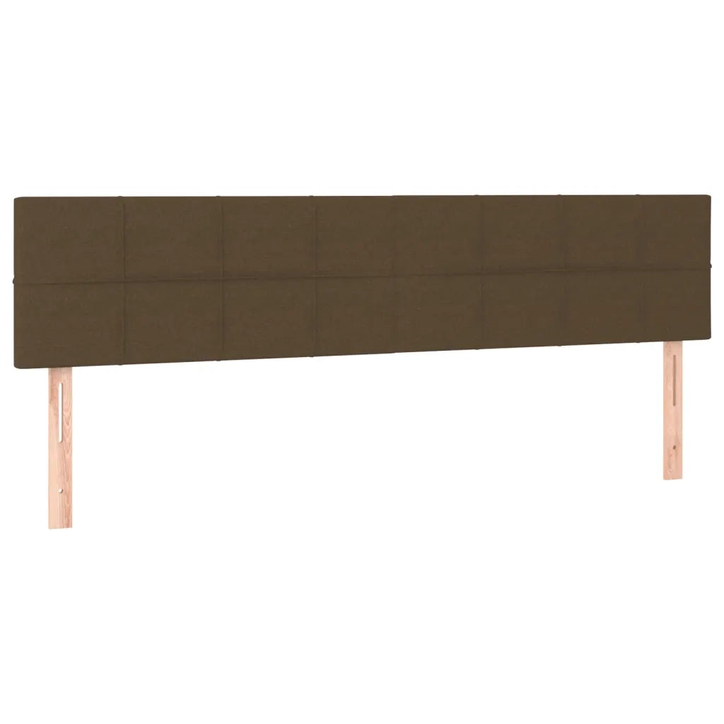 Letto a Molle Materasso e LED Marrone Scuro 160x200 cm Tessuto 3133168