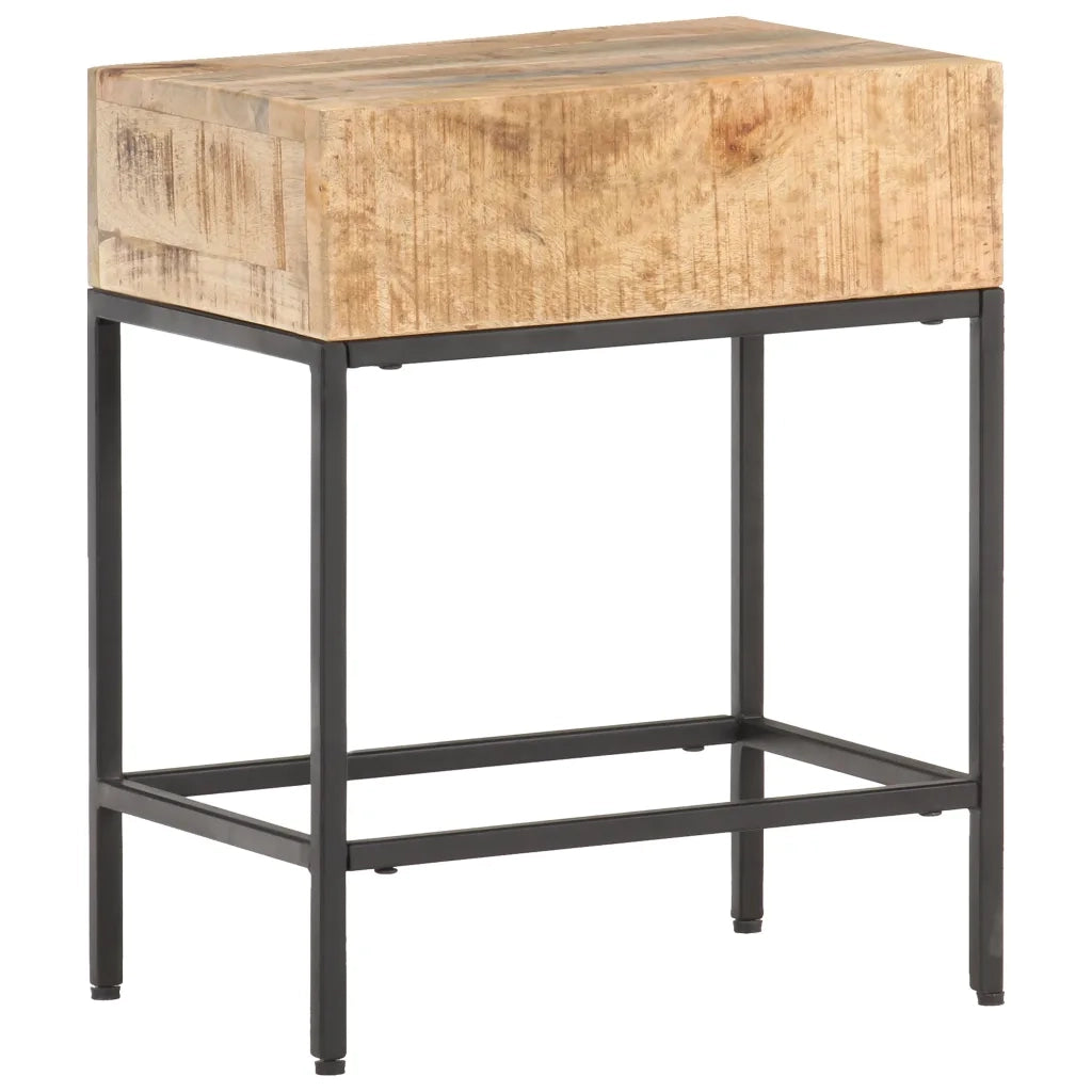 Tavolino 40x30x50 cm in Legno Massello di Mango Grezzo cod mxl 16780