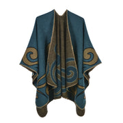 Mantella/sciarpa da donna in cashmere caldo per autunno/inverno con spacchi - Sciarpa alla moda