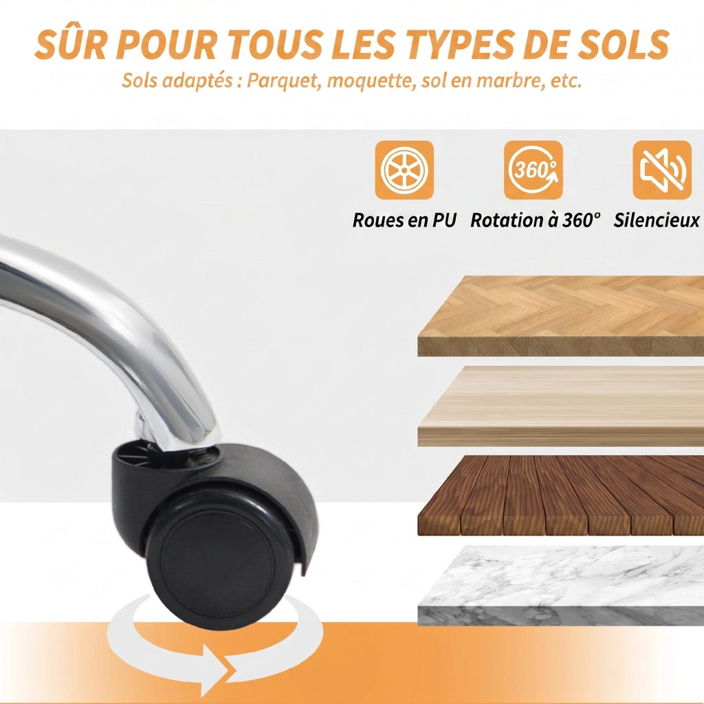 Sedia da ufficio ergonomica ¨C Minimal ¨C marrone, imbottita, schienale regolabile
