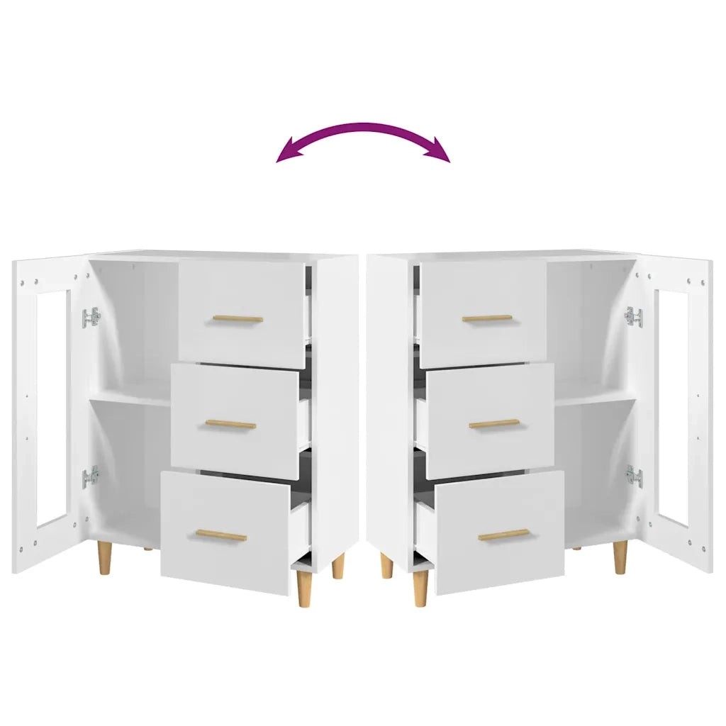 Credenza Bianca 69,5x34x90 cm in Legno Multistrato cod mxl 27953
