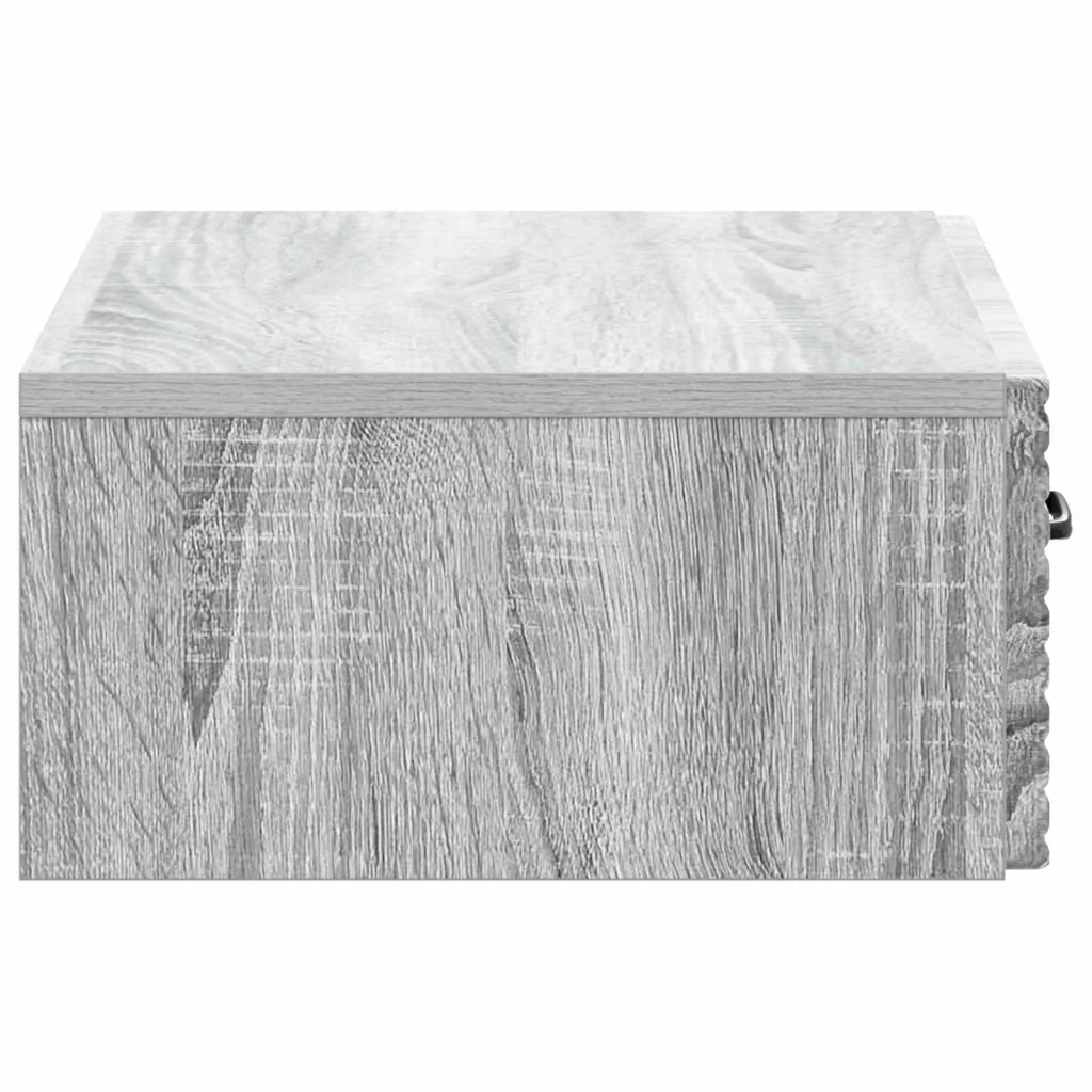 Tavolino da Parete Laterale 59 x 34,5 x 17 cm Grigio Sonoma 898661