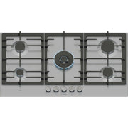 BOSCH PCR9A5I90 PIANO COTTURA DA INCASSO 92CM 5 FUOCHI A GAS GRIGLIE IN GHISA ACCIAIO INOSSIDABILE