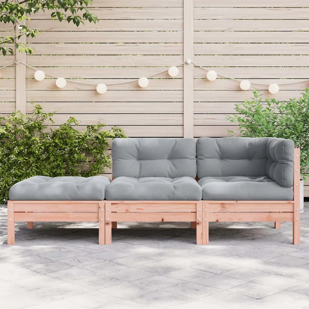 Divano da Giardino con Cuscini e Poggiapiedi 3 Posti-Sofa da Giardino-Divano da esterno 444089