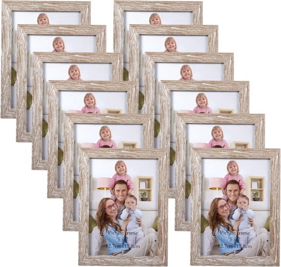 Set di supporti per foto - Nastri di sostegno grigi - 12 pezzi - 13x18 cm