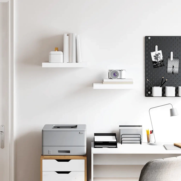 Scaffali a Parete 2 pz Bianco Lucido 40x23x3,8 cm in MDF cod mxl 46147