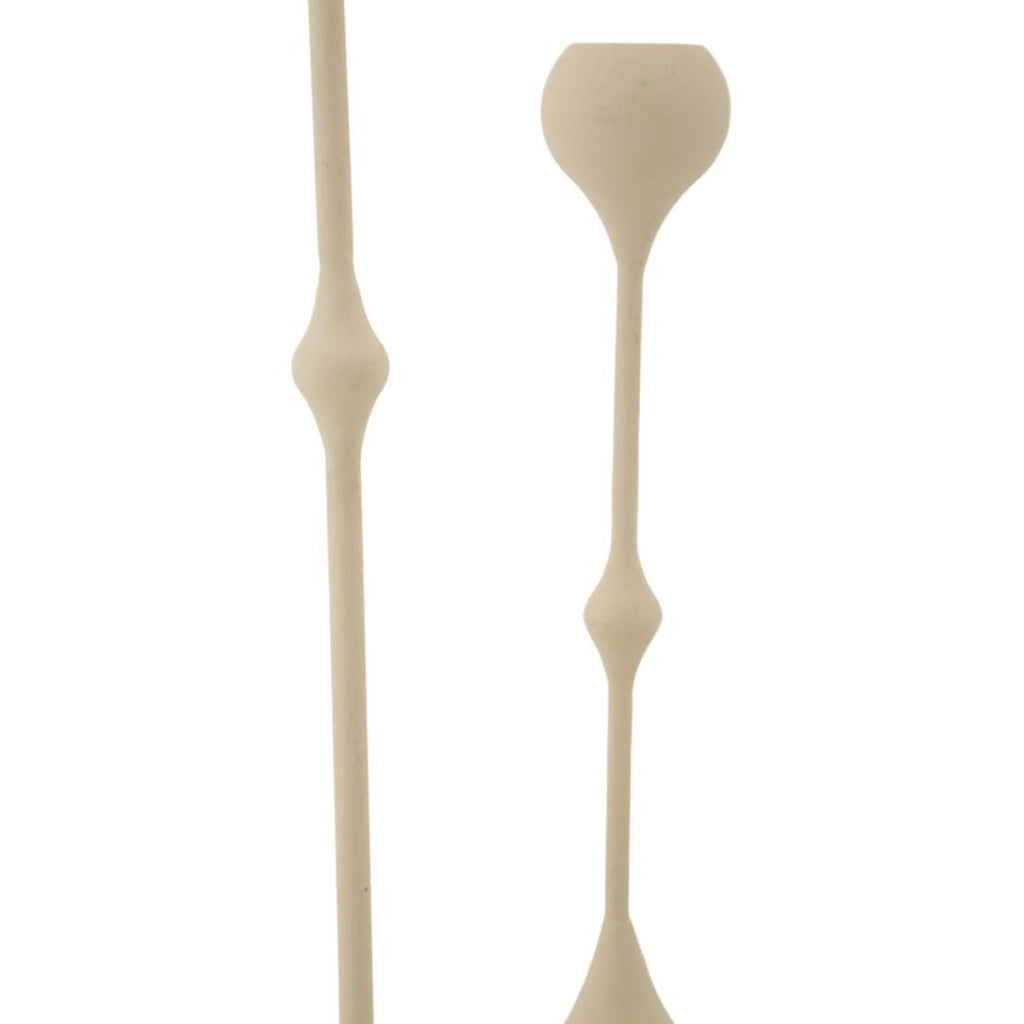 Portacandela VKH939, Beige, Acciaio, 8x8x37 cm