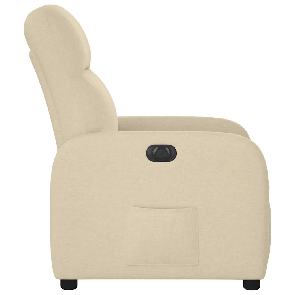 Poltrona Elettrica Reclinabile Crema in Tessuto 3302960