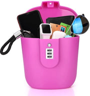 Draagbare cassaforte antidiefstal, sicurezza personale, portatile, protezione per viaggi, campeggio, spiaggia, sport, acquisto (rosa)