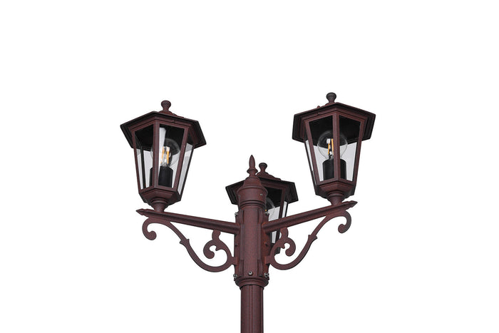 Lampione da Esterno Attacco E27 in Alluminio Ruggine