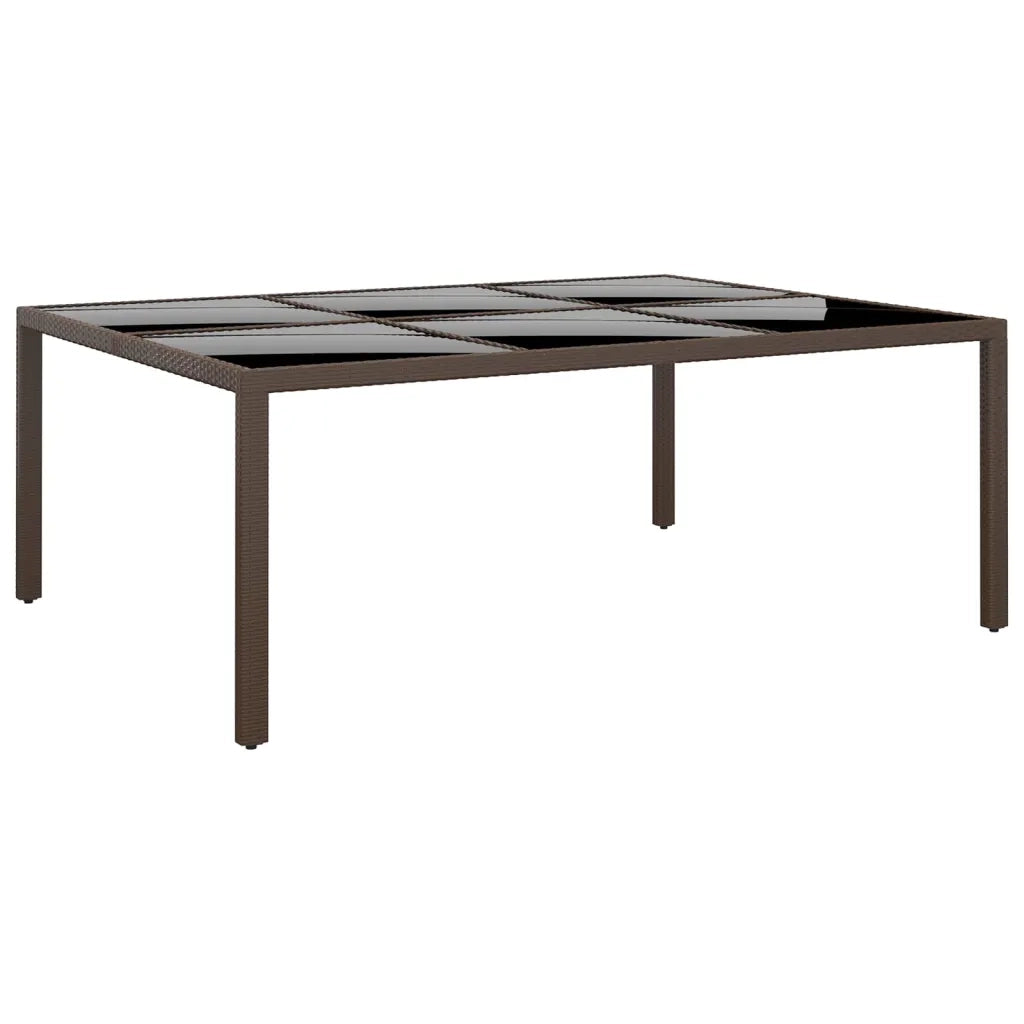 Set da Pranzo da Giardino in Polyrattan 11 pz Marrone cod mxl 37949