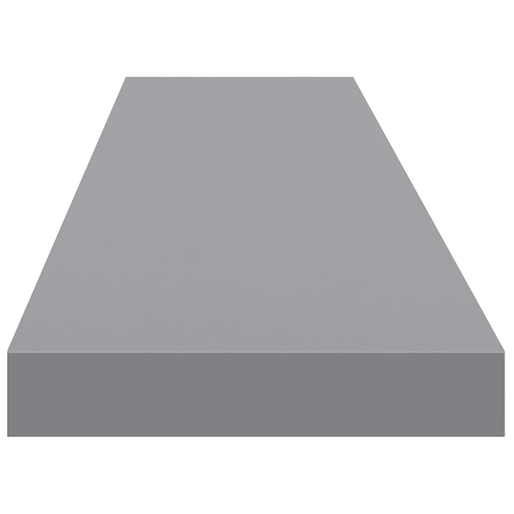 2 pz Scaffali a Parete | Ripiano a parete | Mensole a Parete Grigi 120x23,5x3,8 cm in MDF