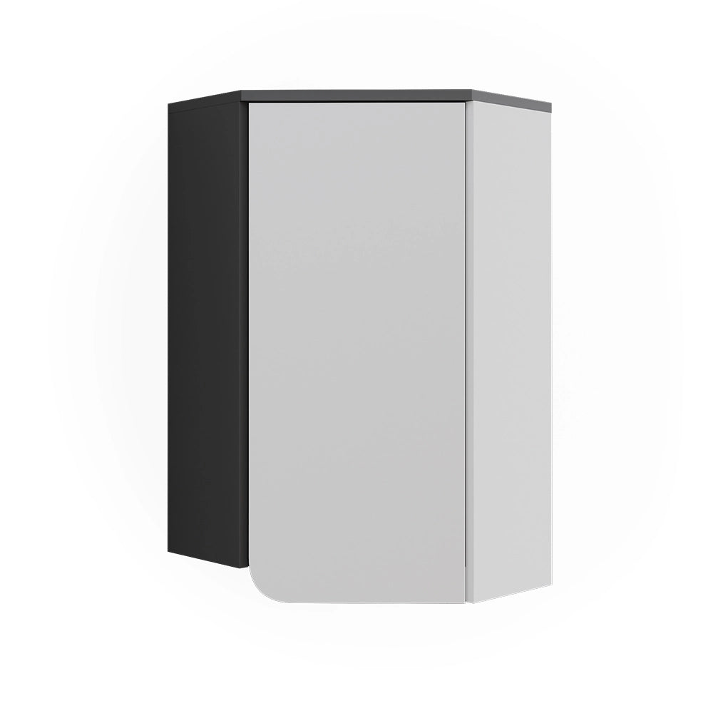 Vicco Armadio a muro ad angolo Antracite/bianco 60 x 75 cm con porta