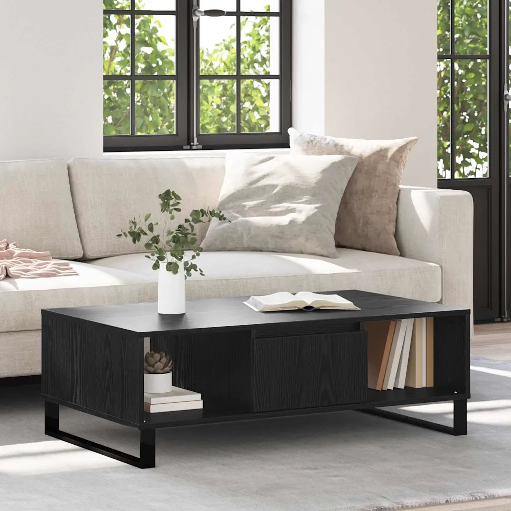 Tavolino da salotto Rovere Nero 104 x 60 x 35 cm 882594