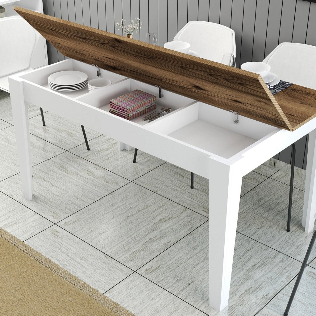 Sicura, Tavolo Fisso 6 Posti, 145x88x75h cm Bianco