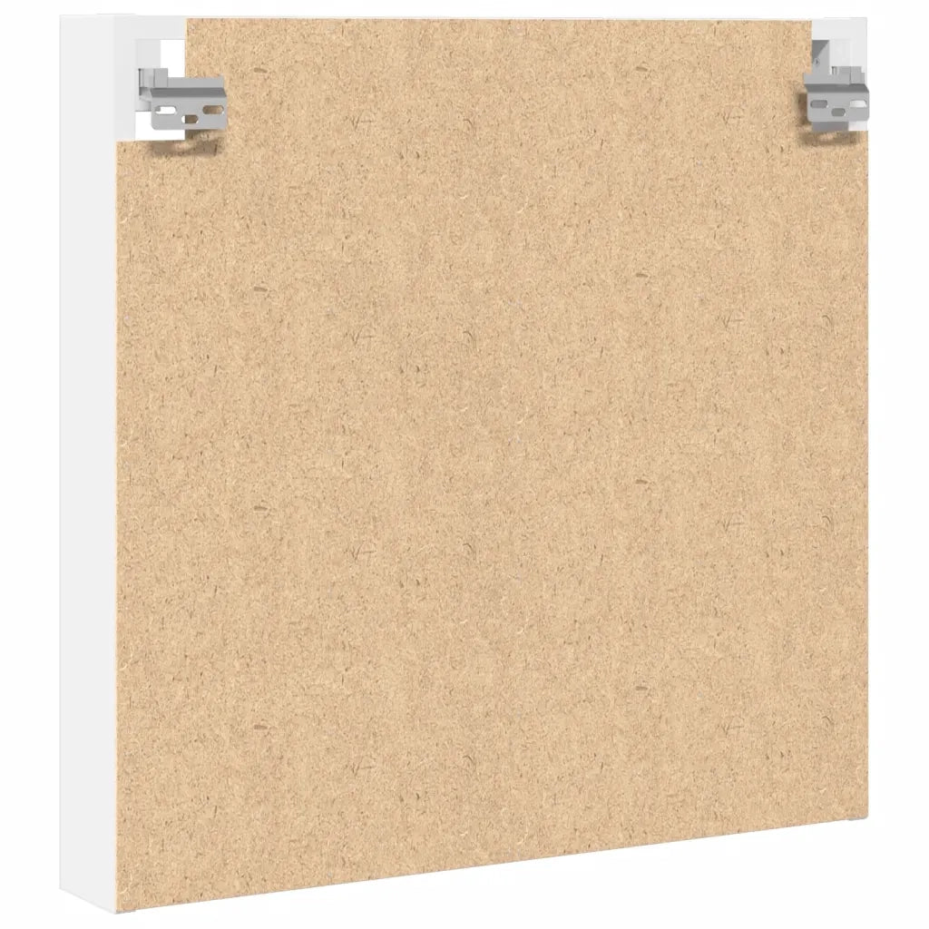 Armadietto con Vetrina Bianco 60x8,5x58 cm Legno Multistrato 847961