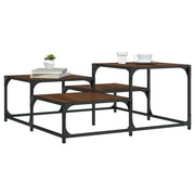 Tavolino Salotto-Tavolino da soggiorno-Tavolo Rovere Marrone 87,5x87,5x40 Legno Multistrato