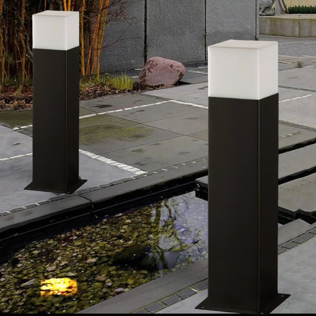 Lampione palo da Giardino con attacco E27 per lampadine a LED Nero moderno Illuminazione viali sentieri